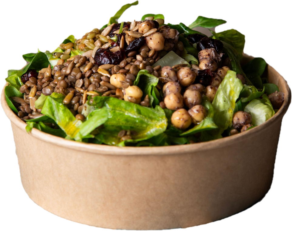 Bowl de lentejas y garbanzos