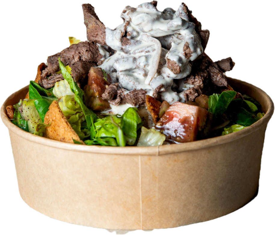 Bowl de shawarma de ternera