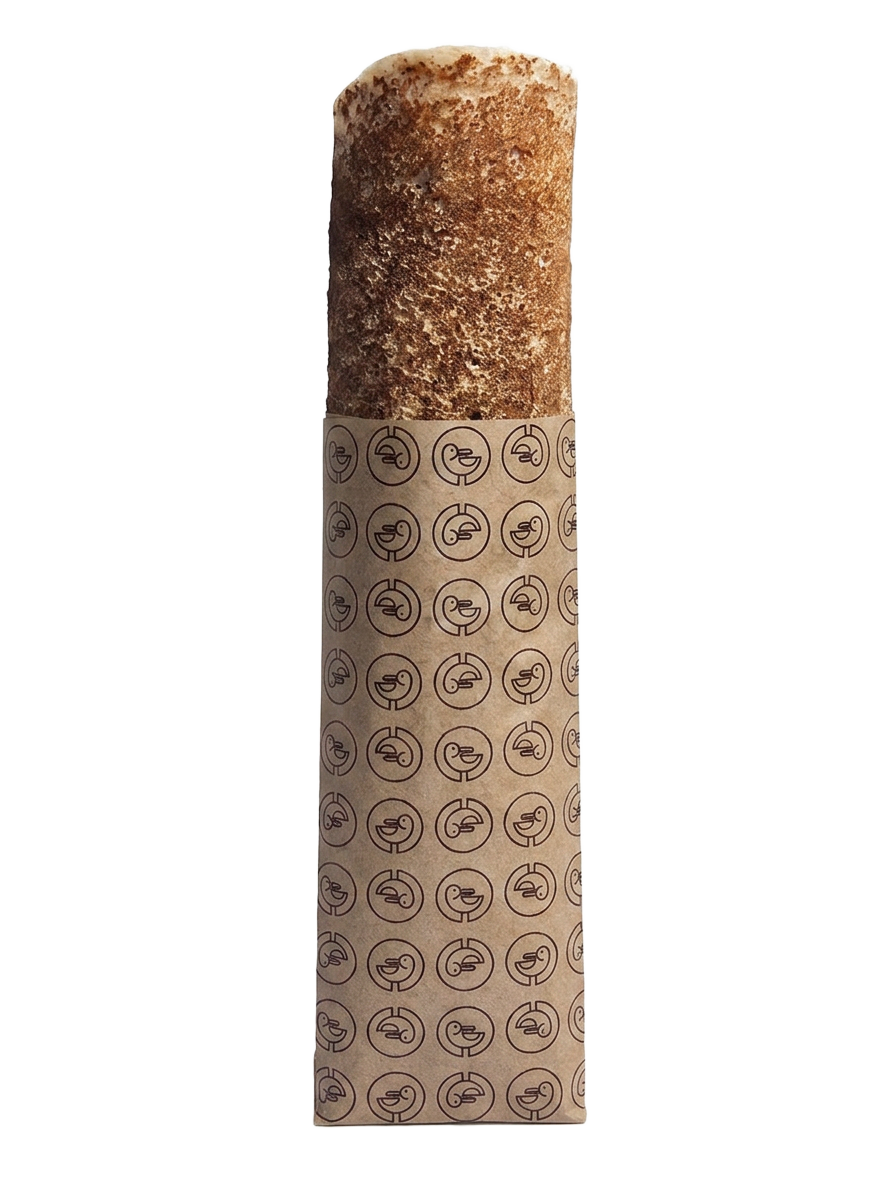 Wrap de saj de Makan en su papel kraft
